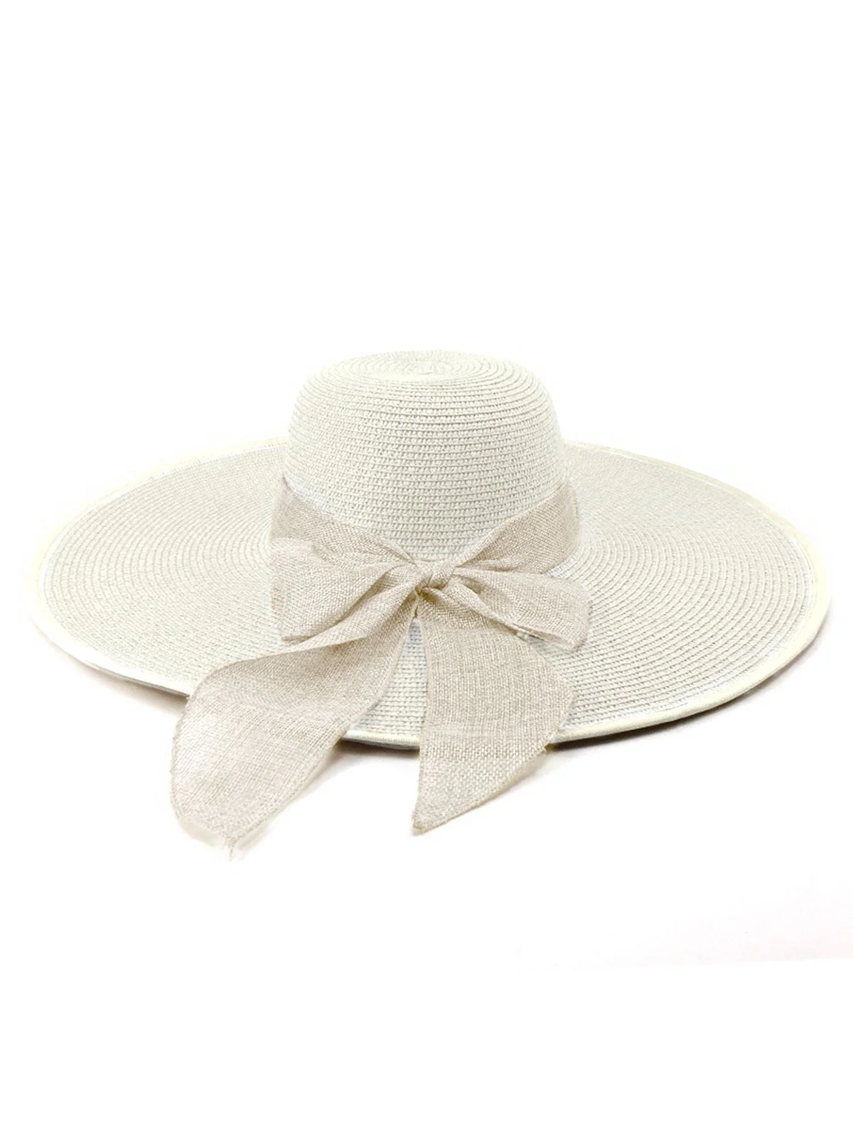 Ribbon Wide Brim Raffia Sun Hat - Image 7