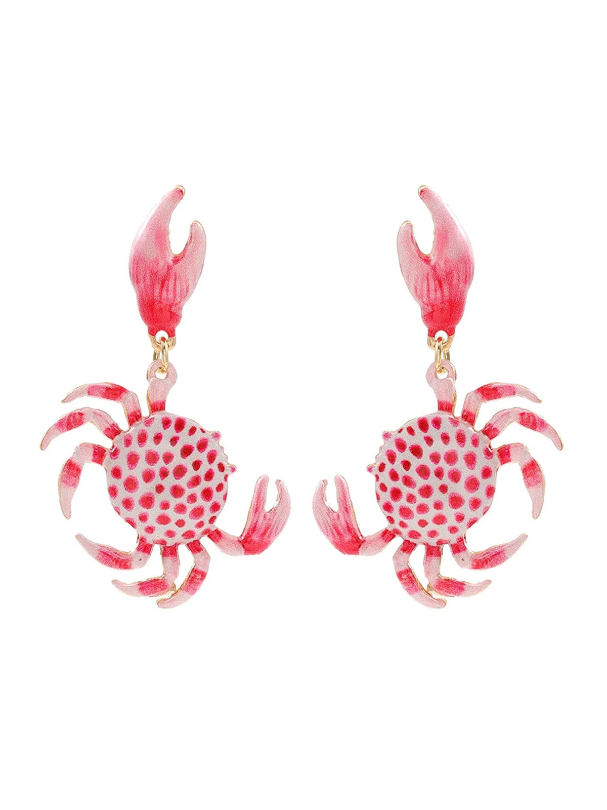 Spotted Crab Dangle Earrings