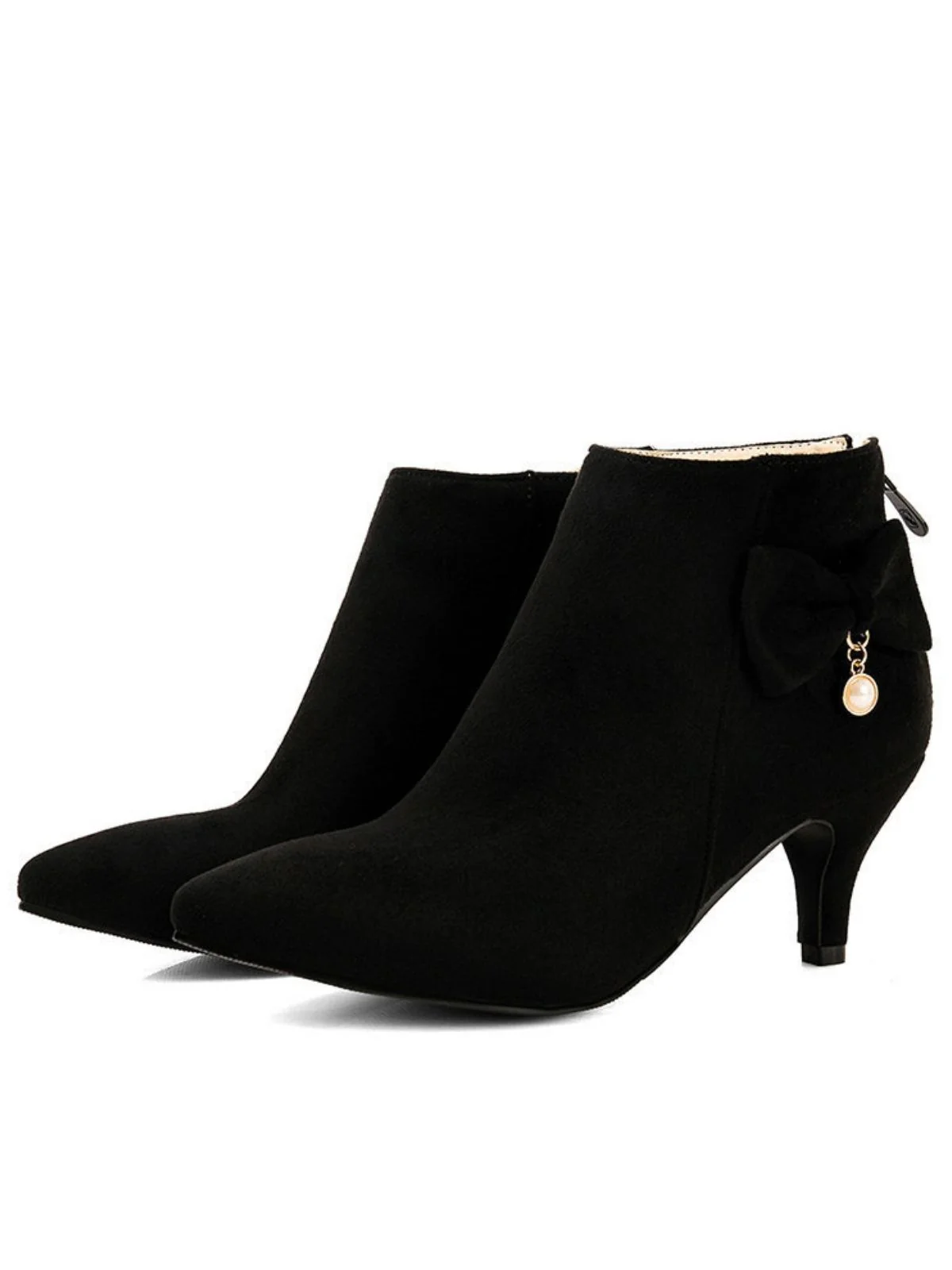 Stiletto Heel Pointed Suede Ankle High Heels