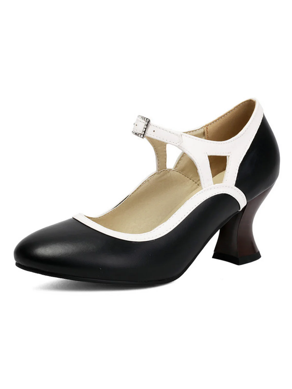 Vintage Pointed Toe Elegant Cone Heel Shoes