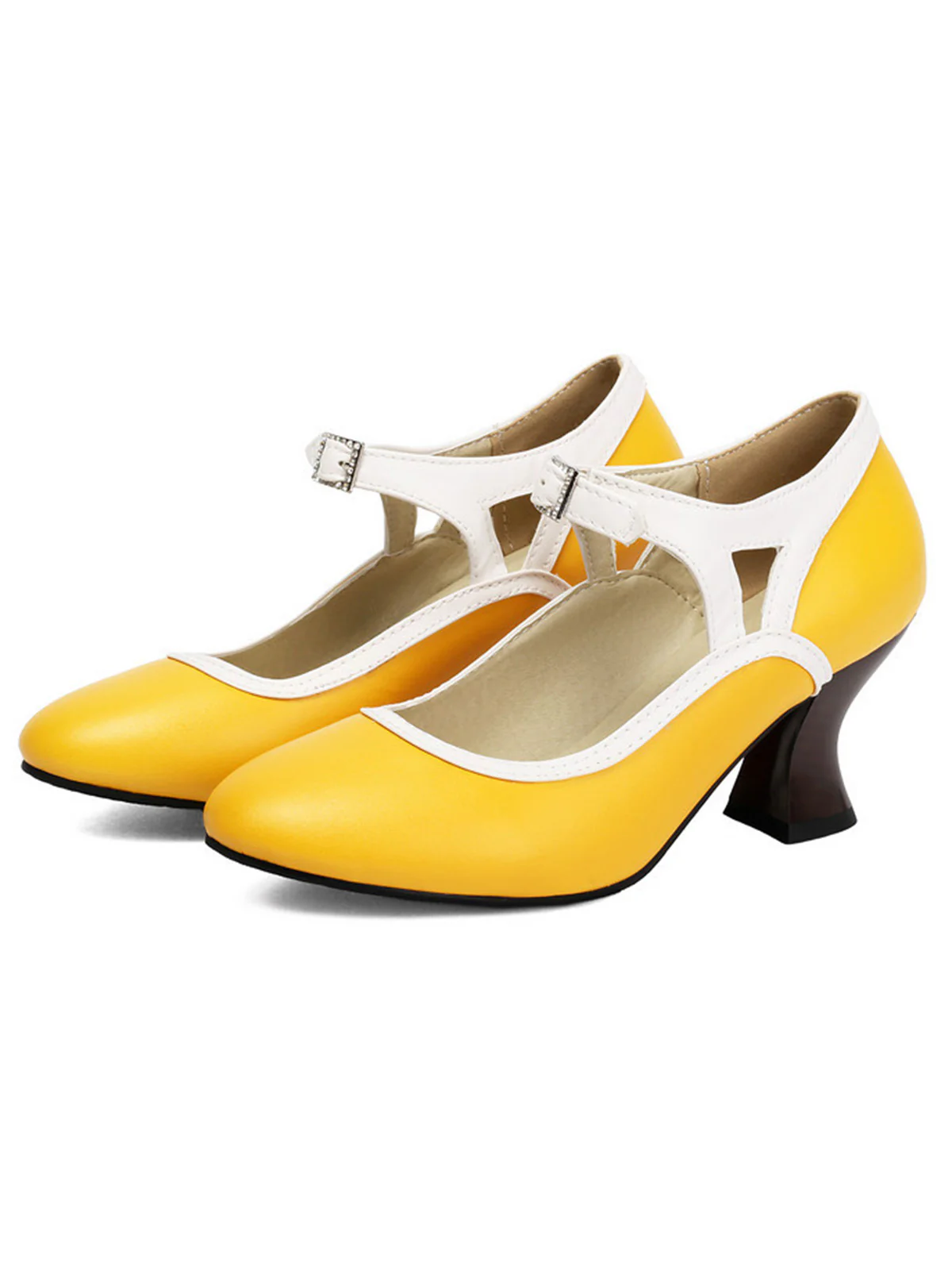 Vintage Pointed Toe Elegant Cone Heel Shoes - Image 12