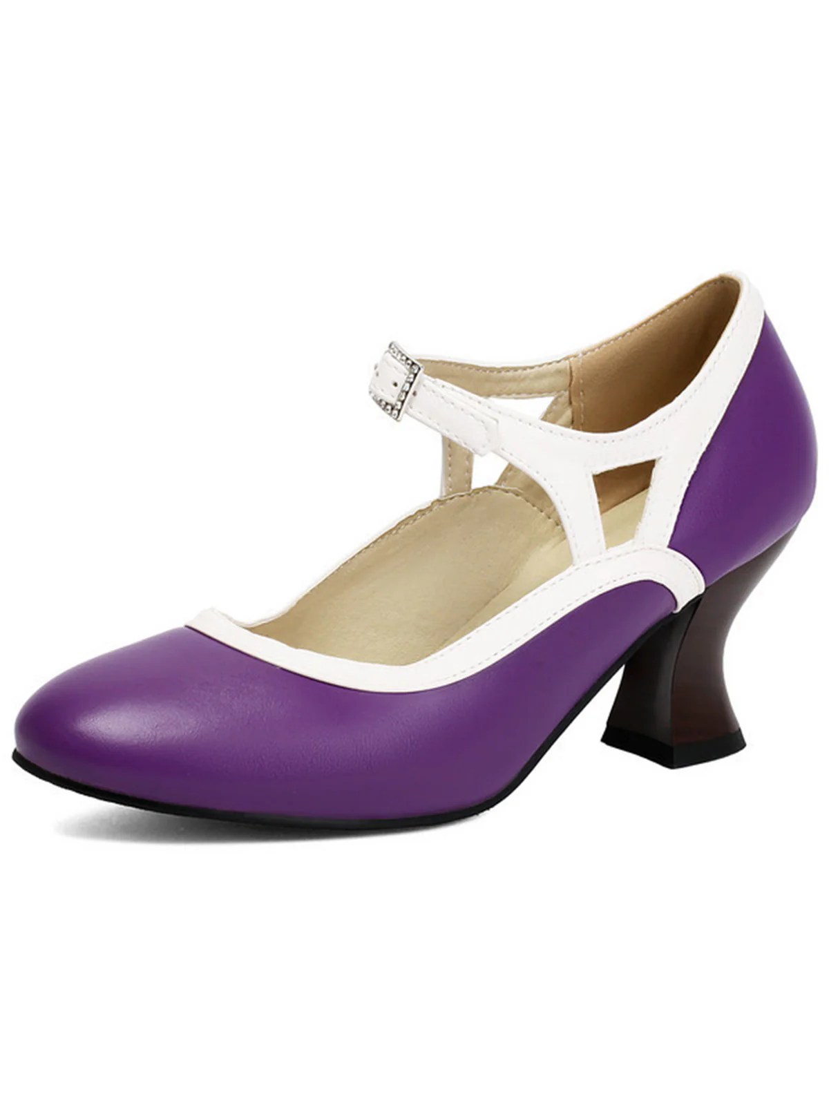 Vintage Pointed Toe Elegant Cone Heel Shoes - Image 16