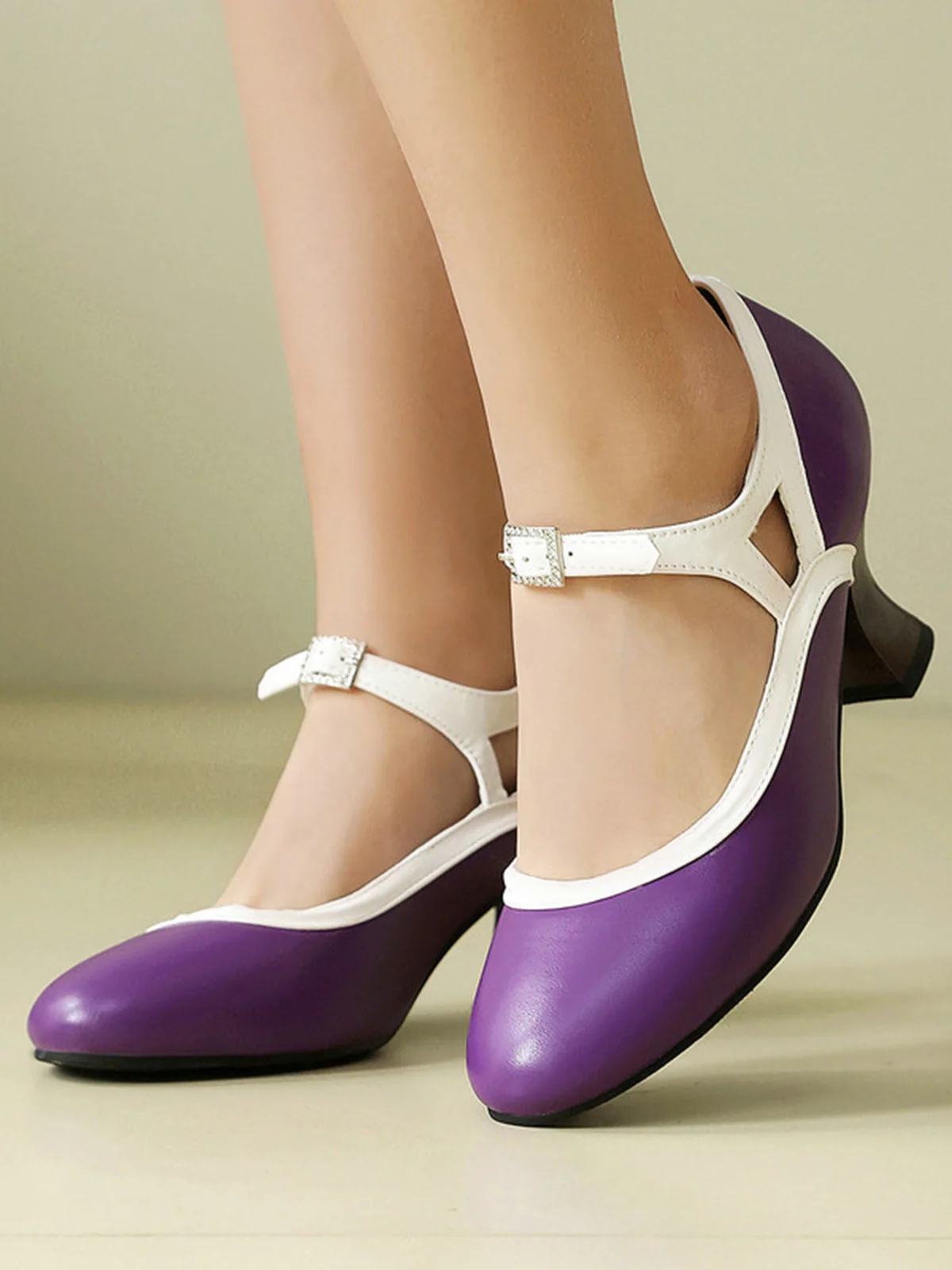 Vintage Pointed Toe Elegant Cone Heel Shoes - Image 20