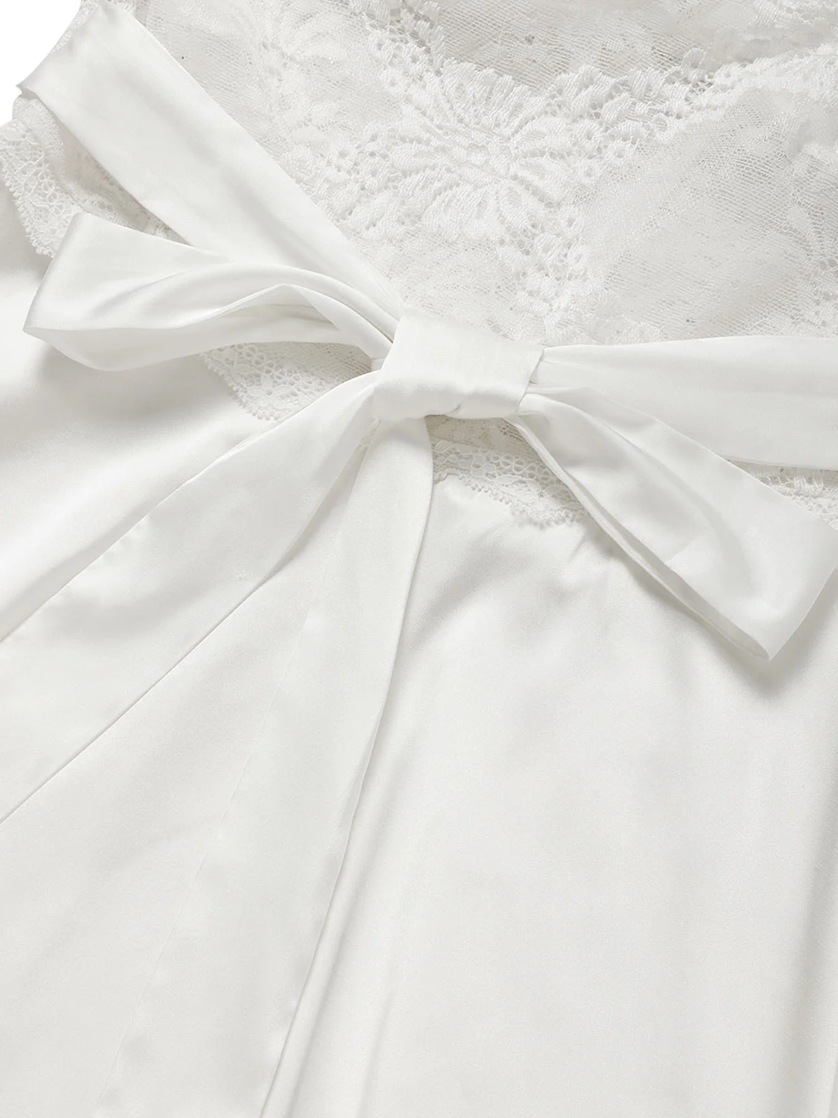 [Pre-Sale] White 1930s Lace Corset Satin Nightgown - Image 6