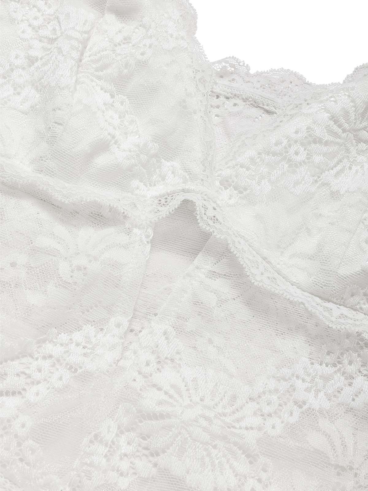 [Pre-Sale] White 1930s Lace Corset Satin Nightgown - Image 7