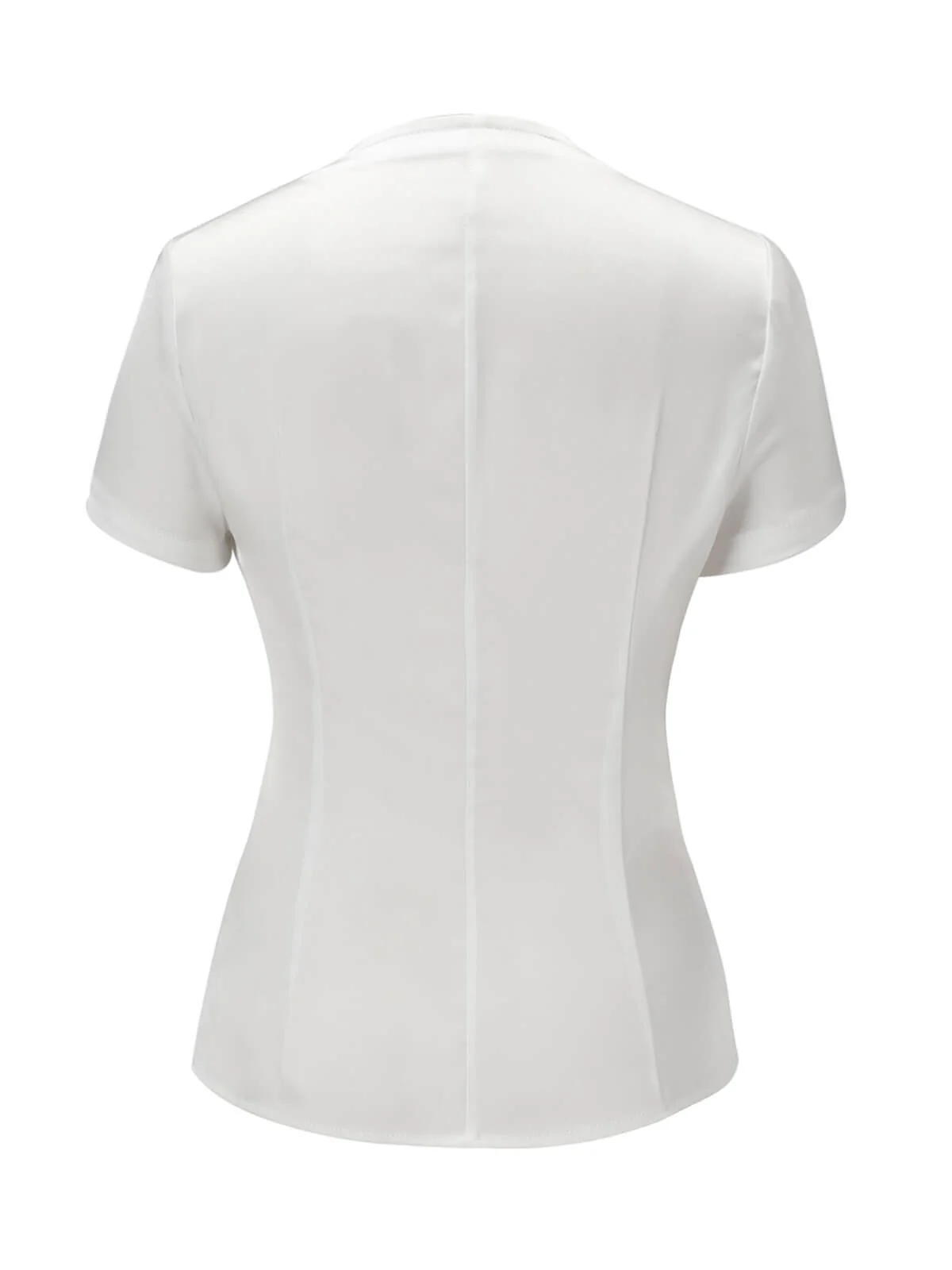 White 1950s White Button Down Shirt - Image 4