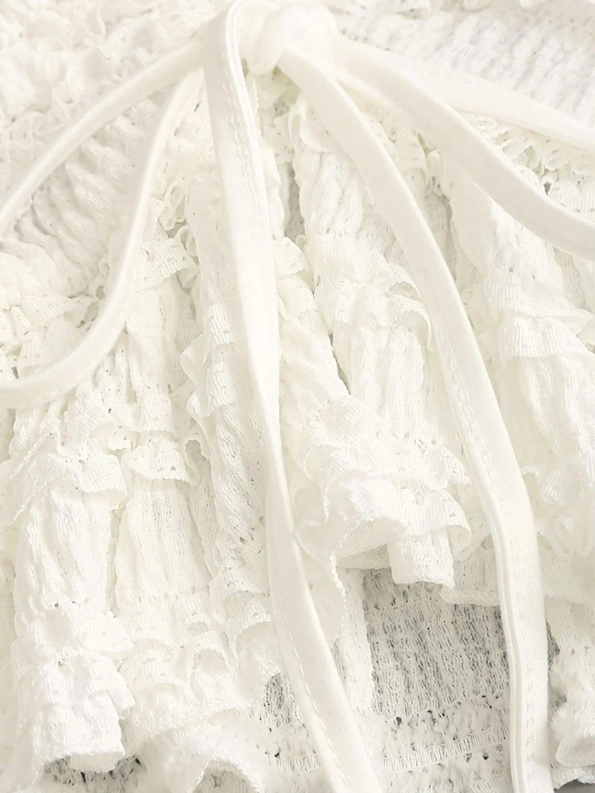 White 1960s French Ballet Solid Swing Skirts - Image 4